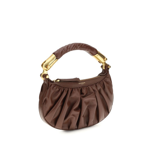 Balmain Brown Calf Leather Bos Taurus Shoulder Bag - Luxury Boutique Co