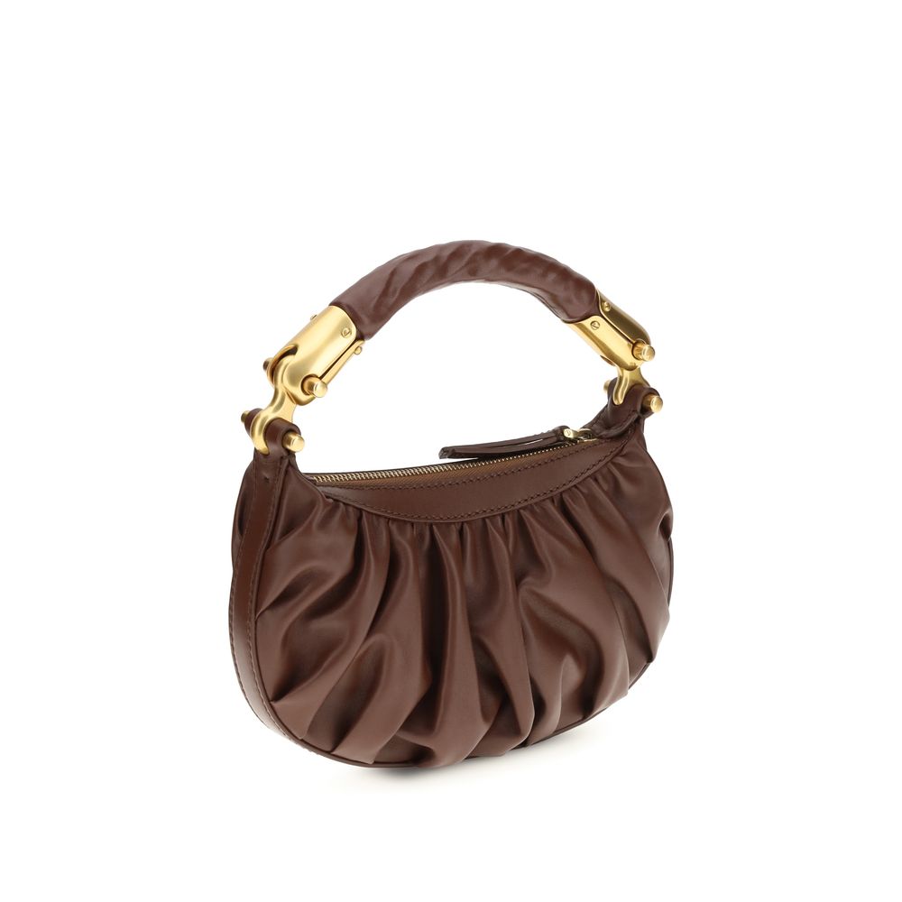Balmain Brown Calf Leather Bos Taurus Shoulder Bag - Luxury Boutique Co
