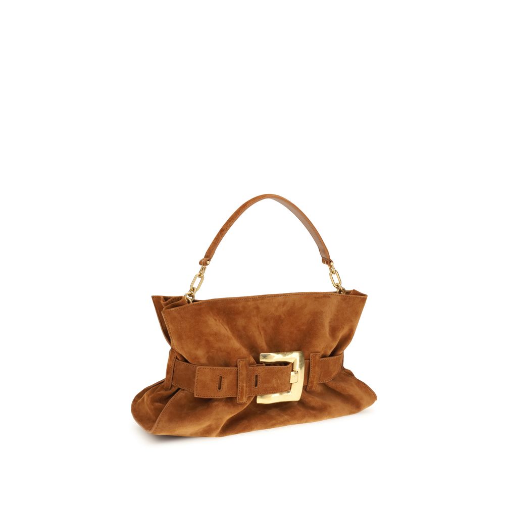 Balmain Brown Calf Leather Bos Taurus Handbag - Luxury Boutique Co