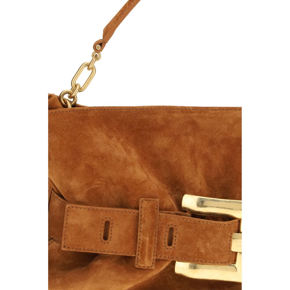Balmain Brown Calf Leather Bos Taurus Handbag - Luxury Boutique Co