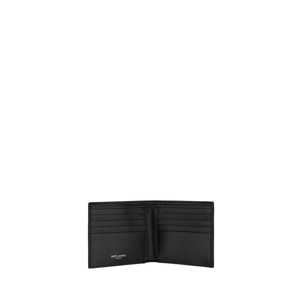 Saint Laurent Black Calf Leather Bos Taurus Wallet - Luxury Boutique Co