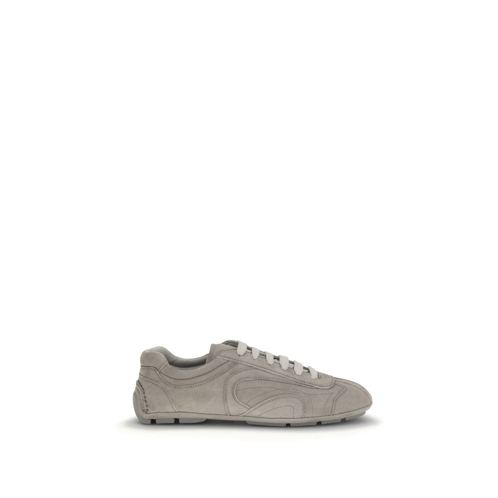 Prada Beige Lamb Ovis Aries Aries Athletic Sneakers - Luxury Boutique Co