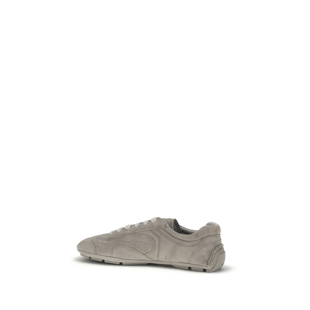Prada Beige Lamb Ovis Aries Aries Athletic Sneakers - Luxury Boutique Co