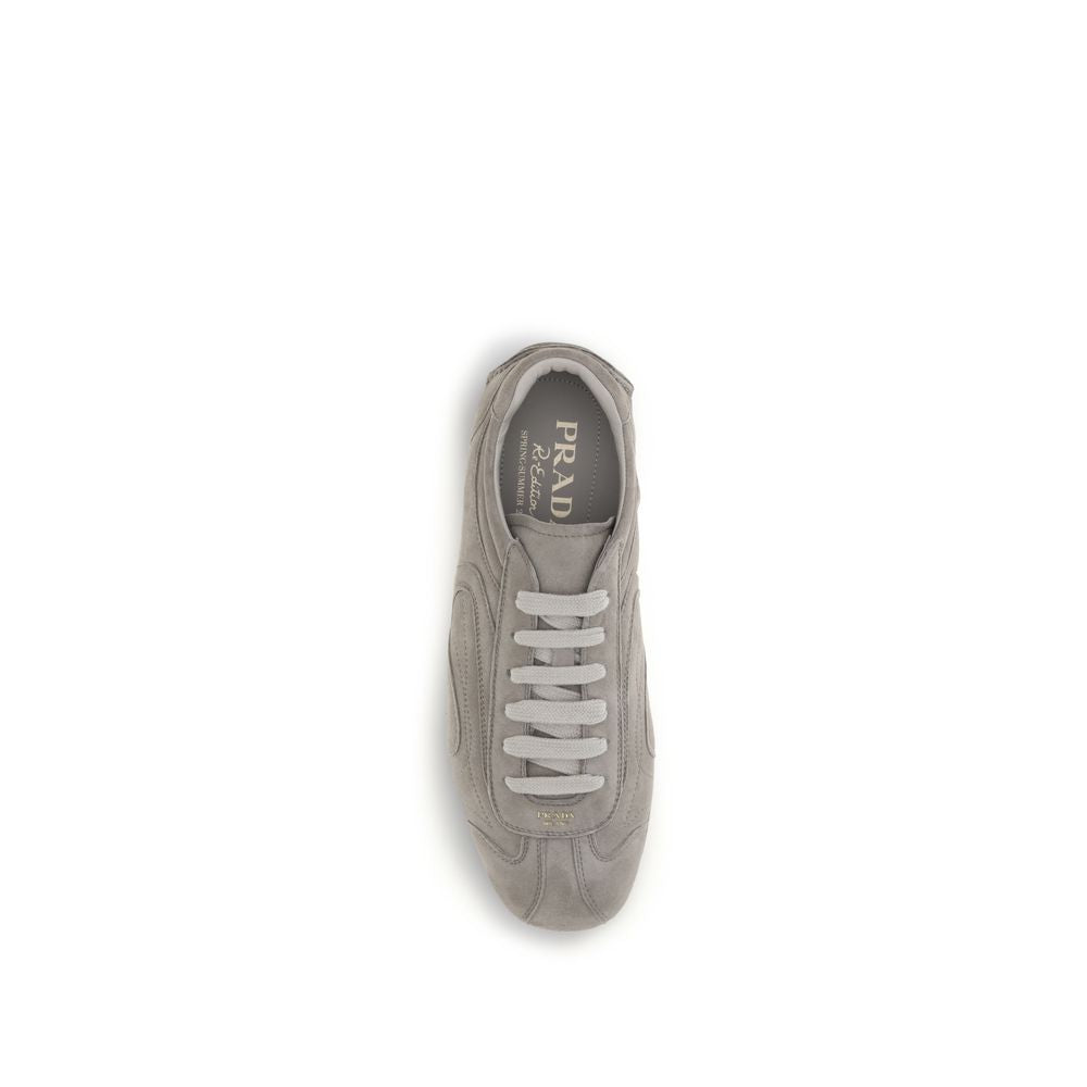 Prada Beige Lamb Ovis Aries Aries Athletic Sneakers - Luxury Boutique Co