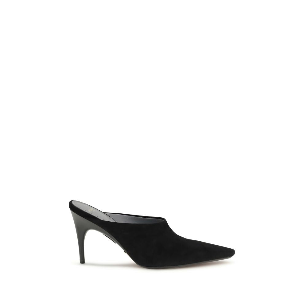 Balenciaga Black Suede Leather Mules - Luxury Boutique Co