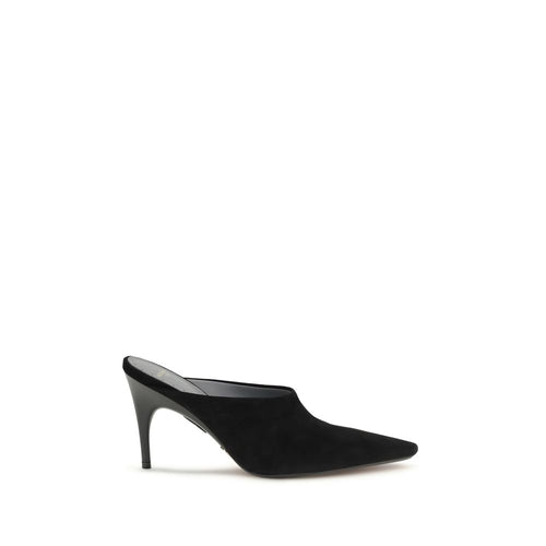 Balenciaga Black Suede Leather Mules - Luxury Boutique Co