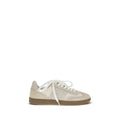 Balmain Beige Suede Leather Athletic Sneakers - Luxury Boutique Co