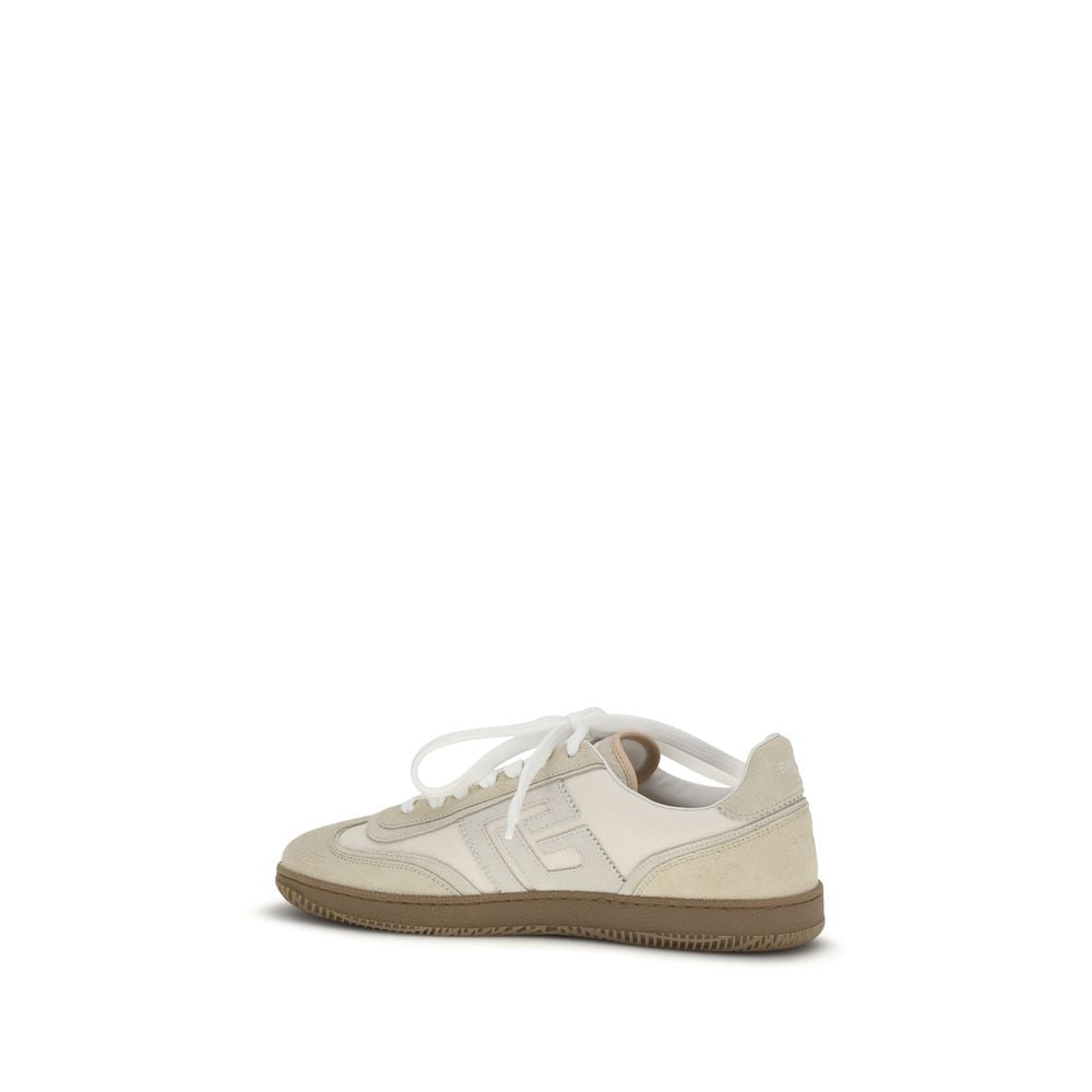 Balmain Beige Suede Leather Athletic Sneakers - Luxury Boutique Co