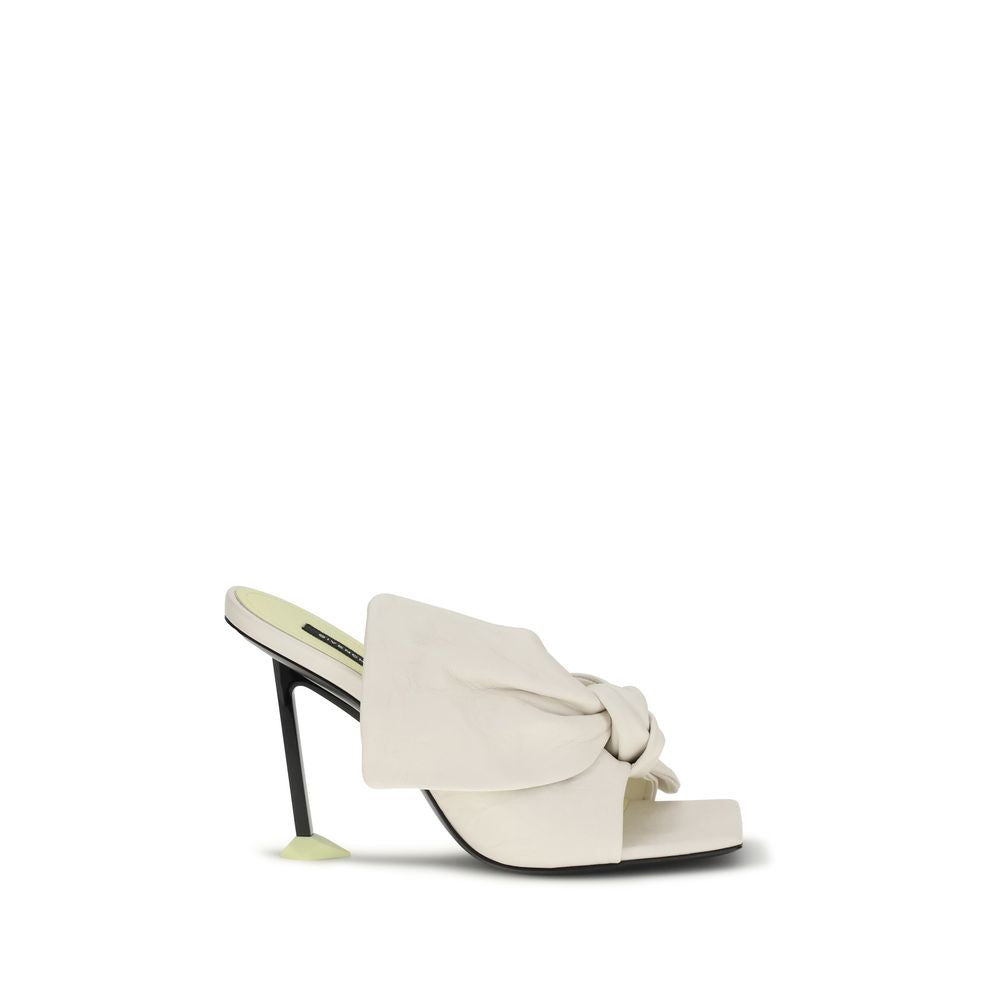 Givenchy White Lamb Ovis Aries Aries Mules - Luxury Boutique Co