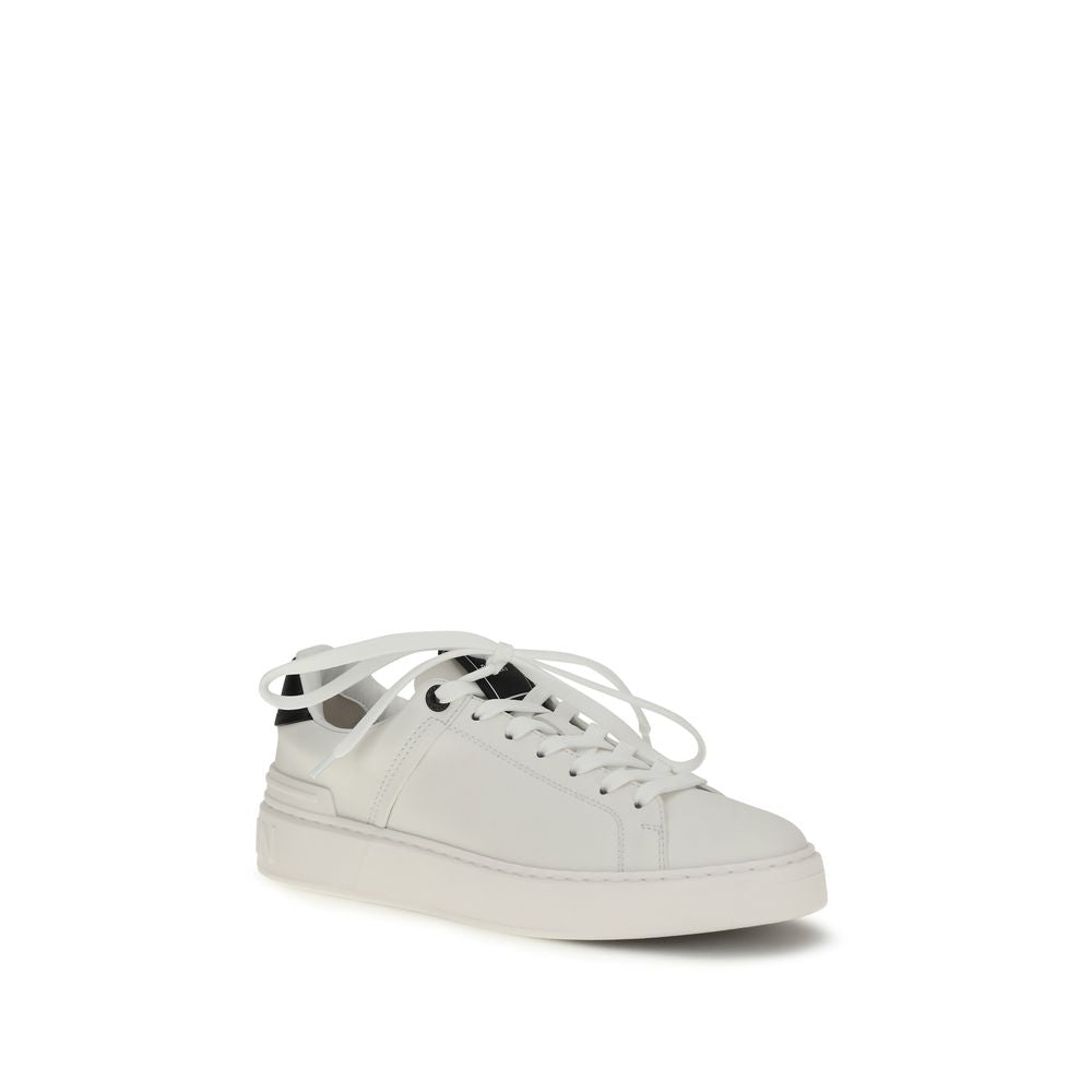 Balmain Black Calf Leather Bos Taurus Low Top Sneakers - Luxury Boutique Co
