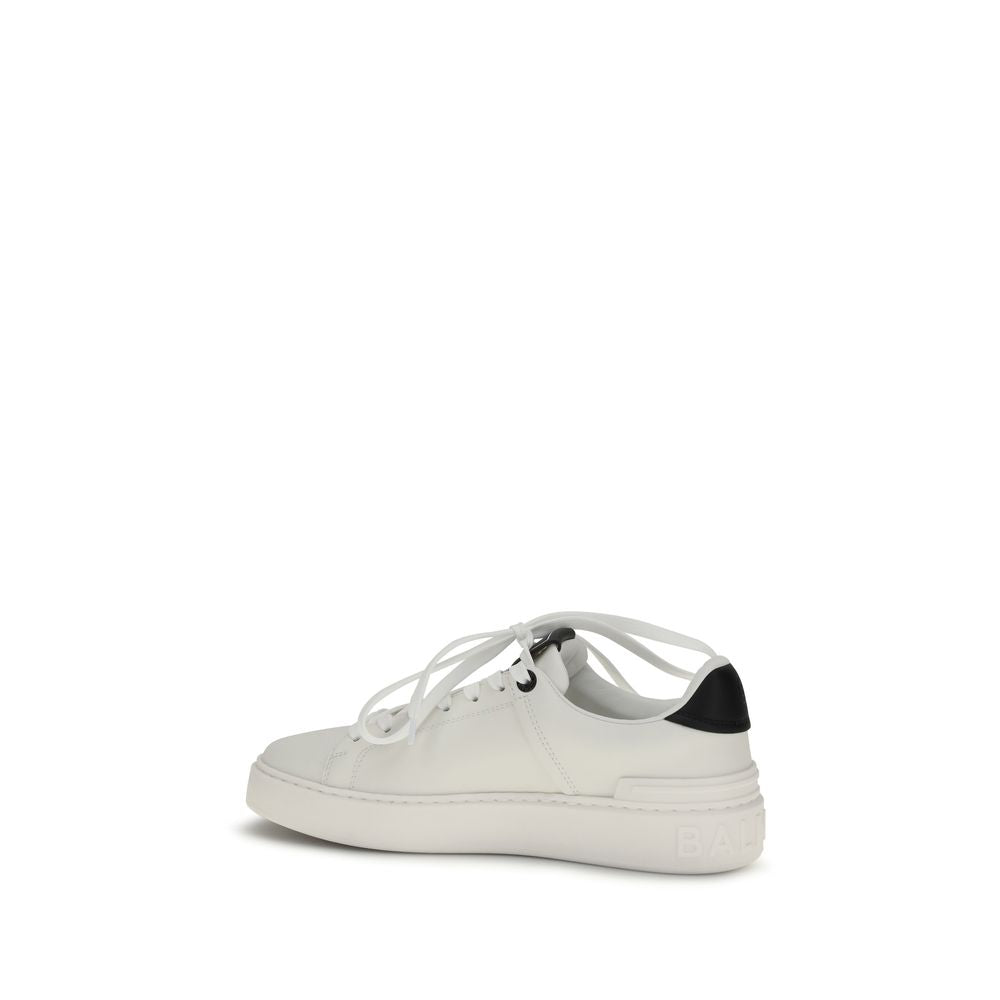 Balmain Black Calf Leather Bos Taurus Low Top Sneakers - Luxury Boutique Co