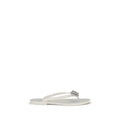 MACH & MACH White Rubber Flat Sandals - Luxury Boutique Co