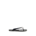 MACH & MACH Black Rubber Flat Sandals - Luxury Boutique Co