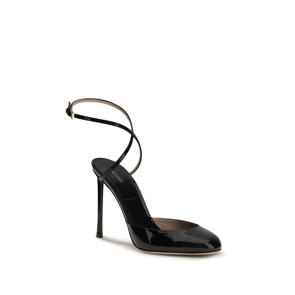 Tom Ford Black Calf Leather Bos Taurus High Heel Pumps - Luxury Boutique Co