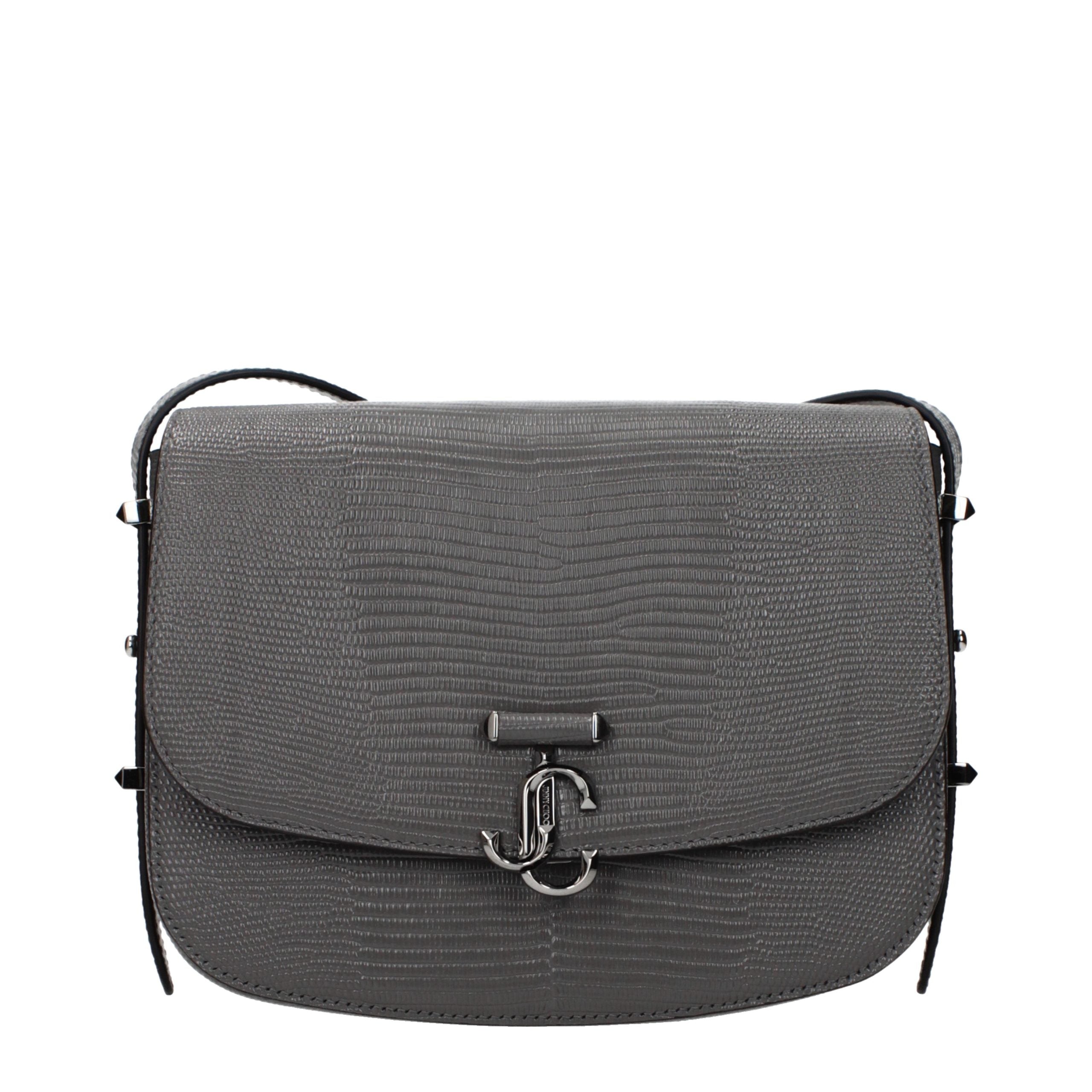 Jimmy Choo Gray Leather Crossbody Bag - Luxury Boutique Co