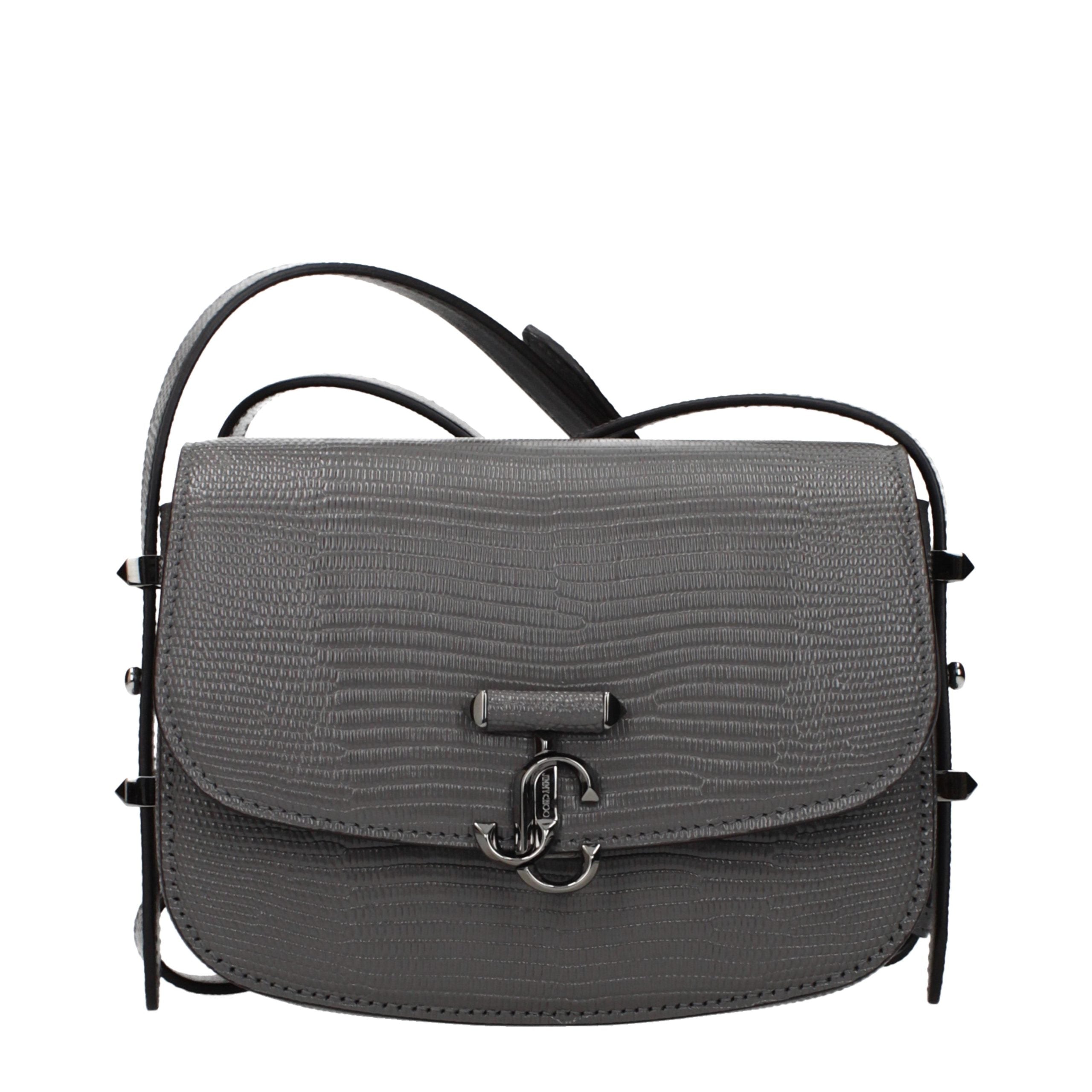 Jimmy Choo Gray Leather Shoulder Bag - Luxury Boutique Co
