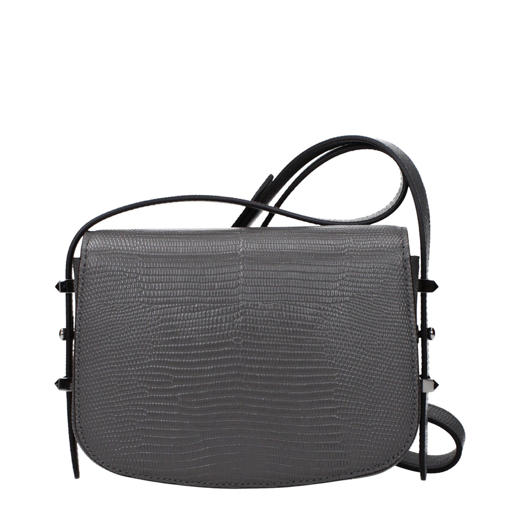 Jimmy Choo Gray Leather Shoulder Bag - Luxury Boutique Co