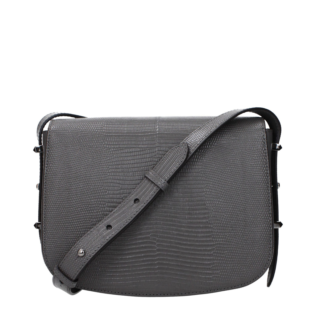 Jimmy Choo Gray Leather Crossbody Bag - Luxury Boutique Co