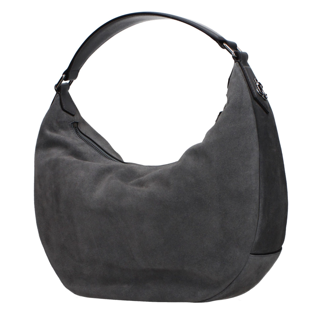 Jimmy Choo Gray Leather Shoulder Bag - Luxury Boutique Co
