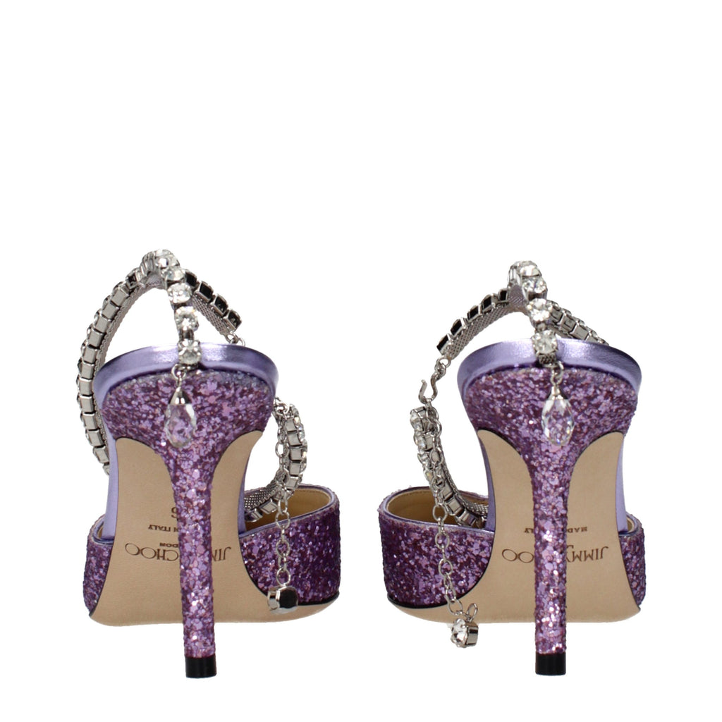 Jimmy Choo Purple Plastic Stiletto Heel Sandals - Luxury Boutique Co