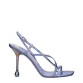 Jimmy Choo Purple Leather Stiletto Heel Sandals - Luxury Boutique Co