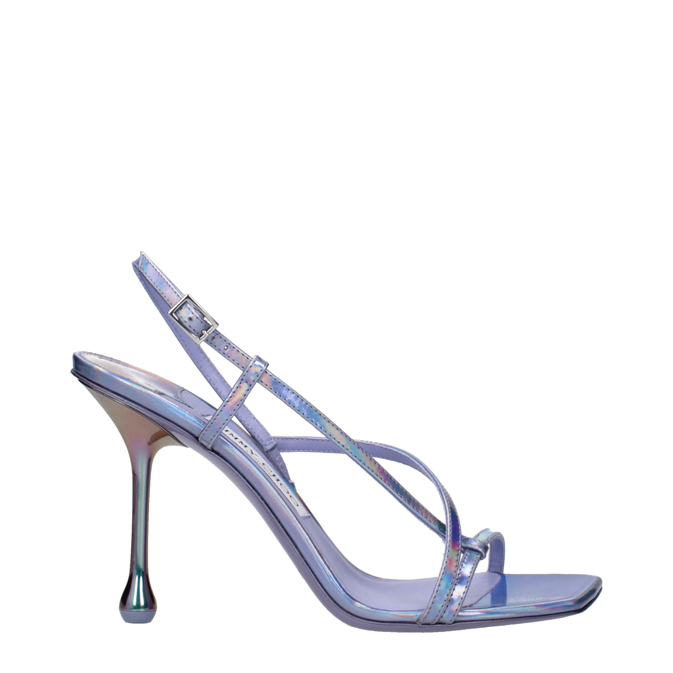Jimmy Choo Purple Leather Stiletto Heel Sandals - Luxury Boutique Co