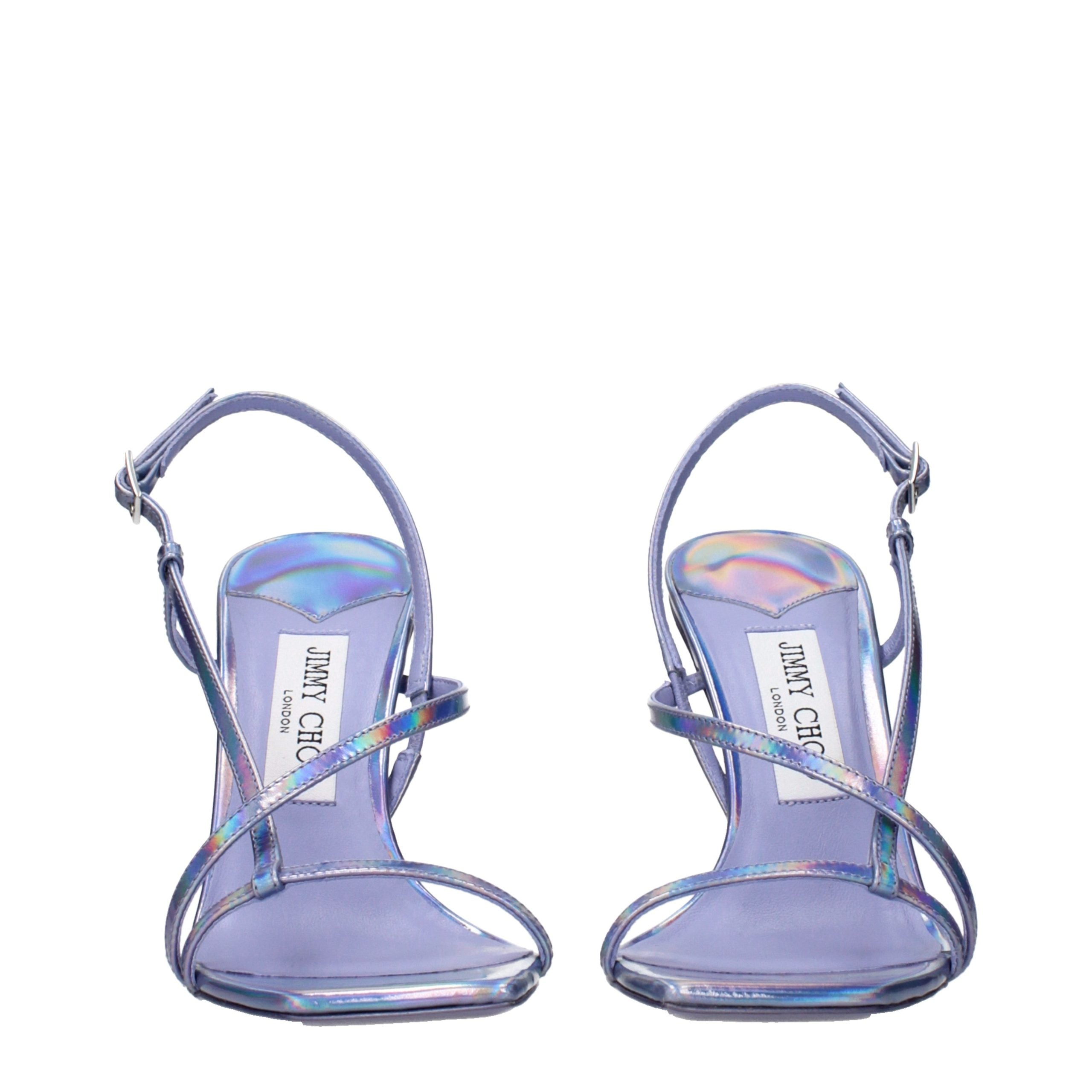 Jimmy Choo Purple Leather Stiletto Heel Sandals - Luxury Boutique Co