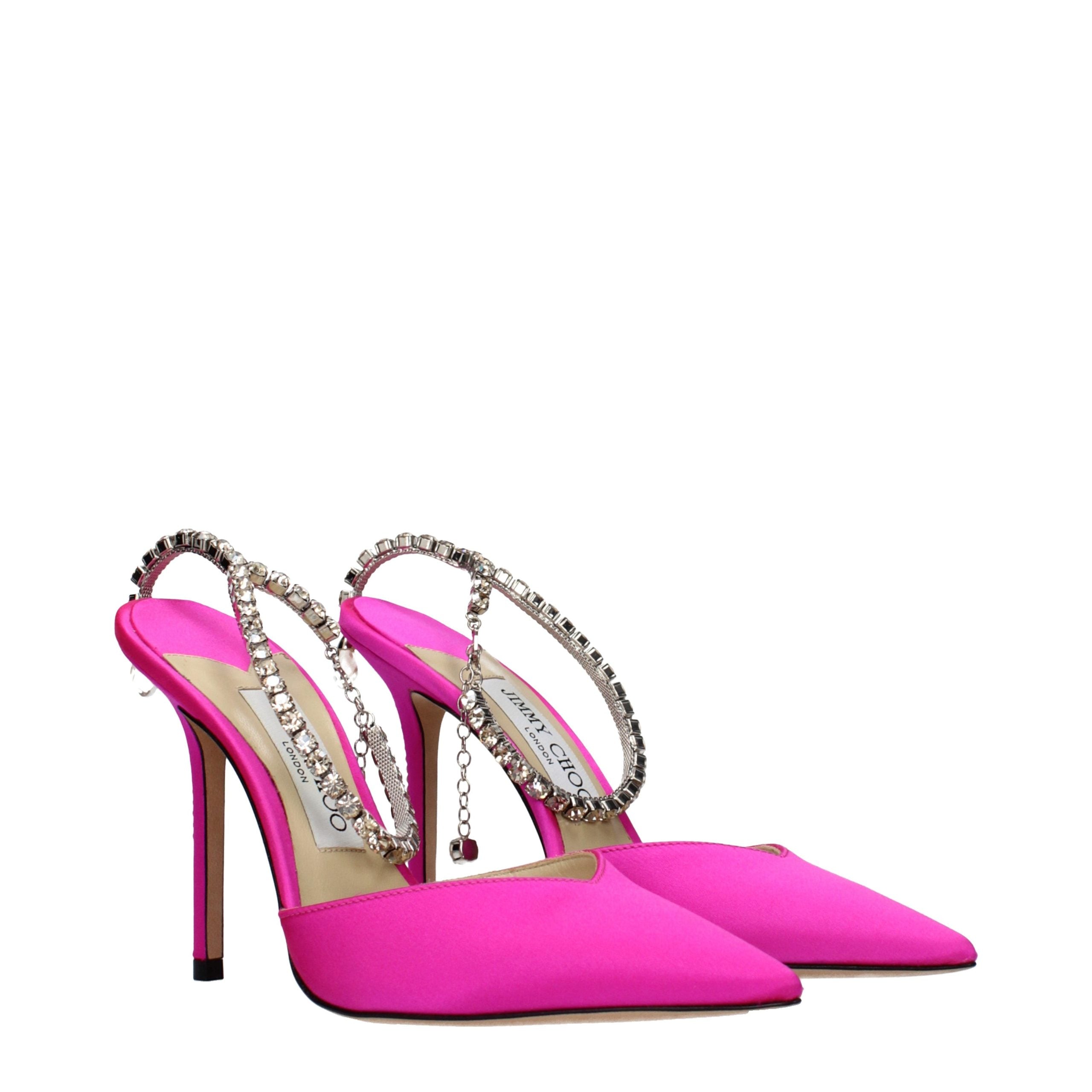 Jimmy Choo Pink Satin Stiletto Heel Sandals - Luxury Boutique Co