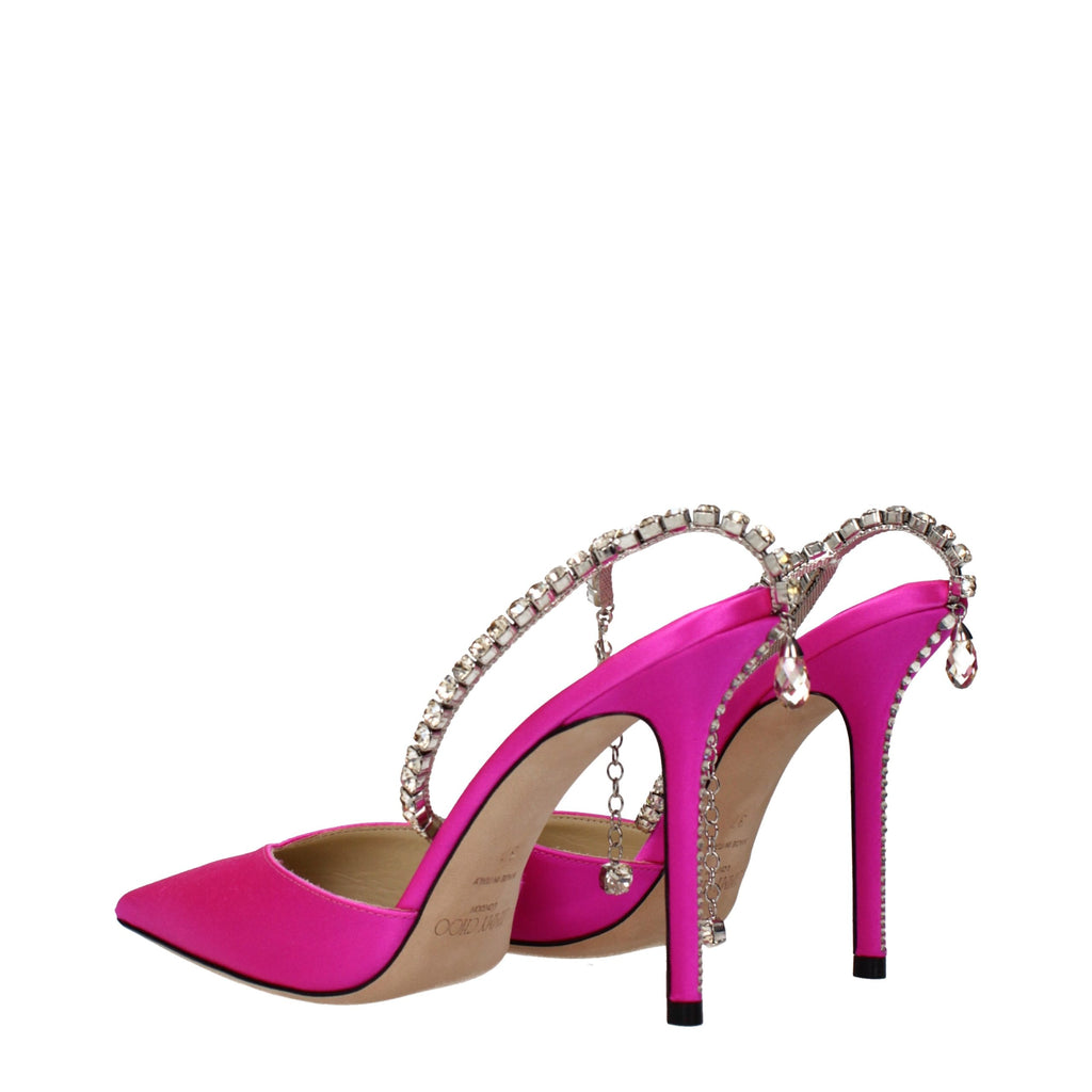 Jimmy Choo Pink Satin Stiletto Heel Sandals - Luxury Boutique Co