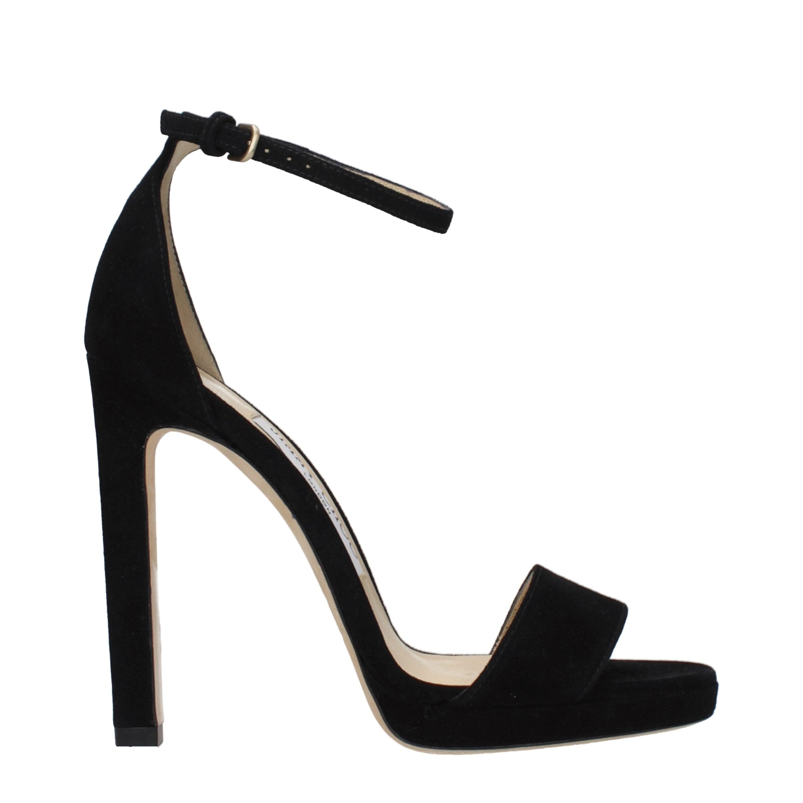 Jimmy Choo Black Leather Platform Sandals - Luxury Boutique Co