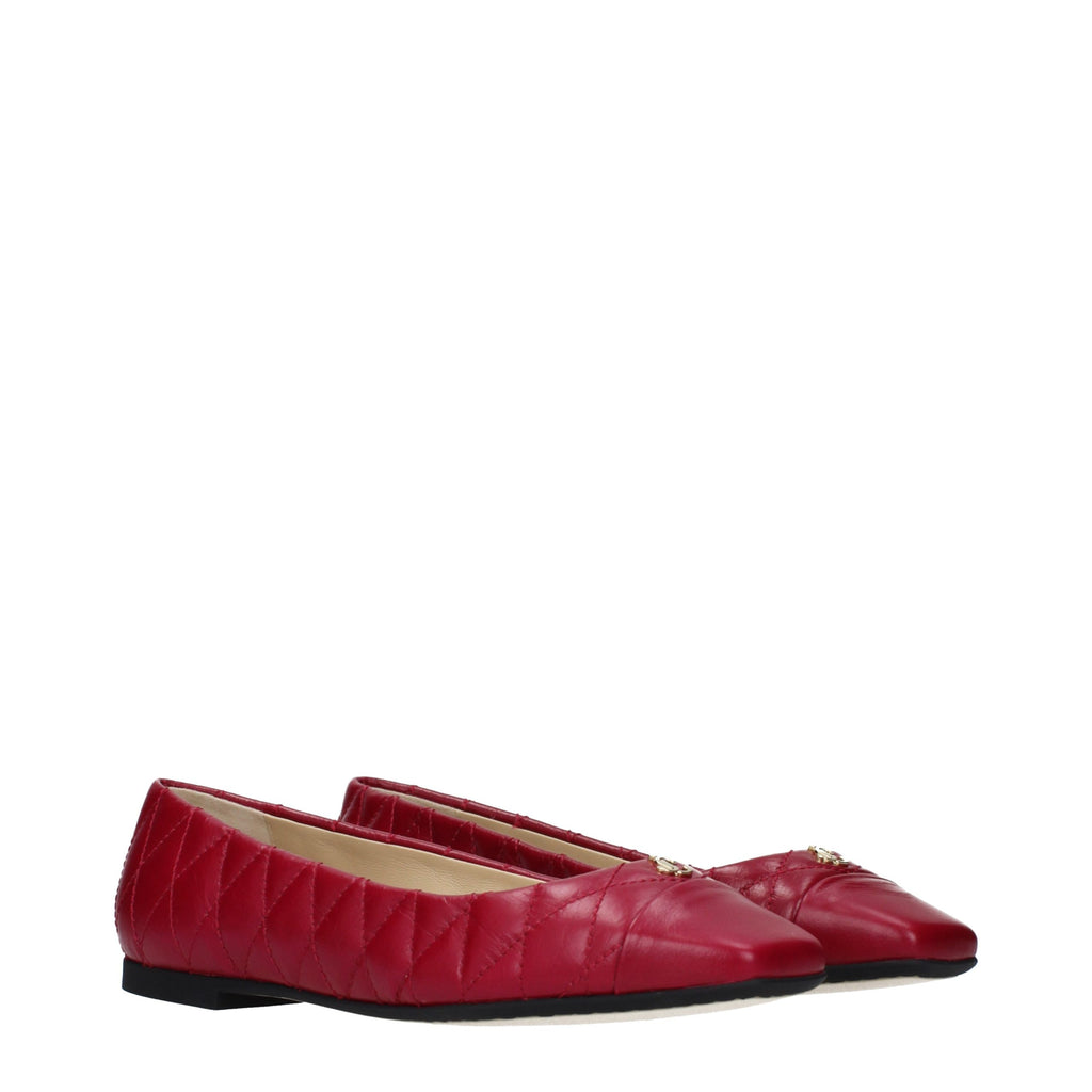 Jimmy Choo Pink Leather Ballet Flats - Luxury Boutique Co
