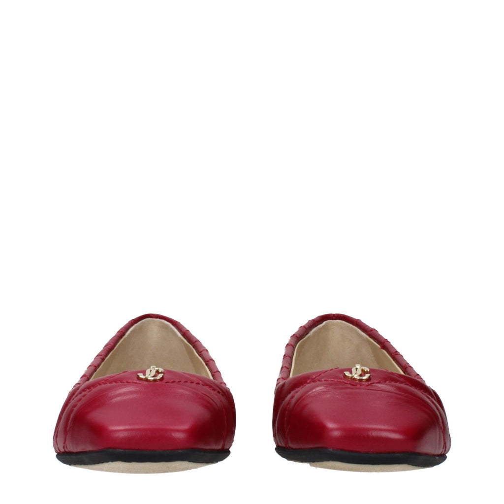Jimmy Choo Pink Leather Ballet Flats - Luxury Boutique Co