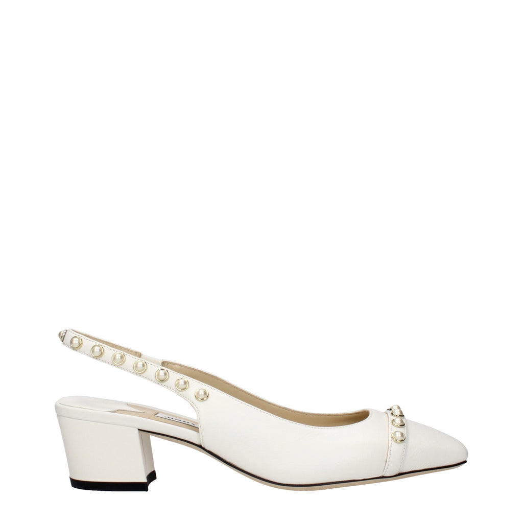 Jimmy Choo White Leather Sandals - Luxury Boutique Co