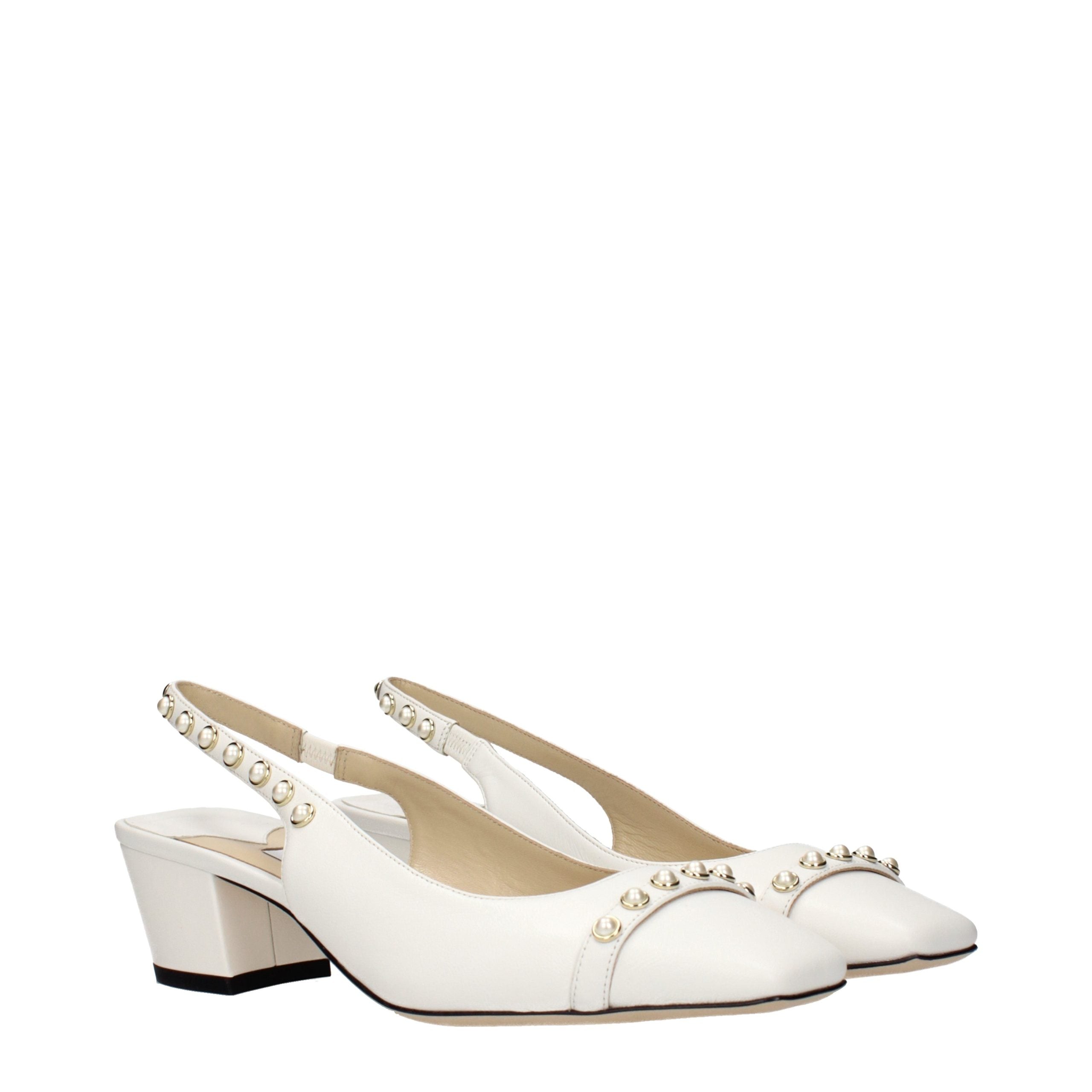 Jimmy Choo White Leather Sandals - Luxury Boutique Co