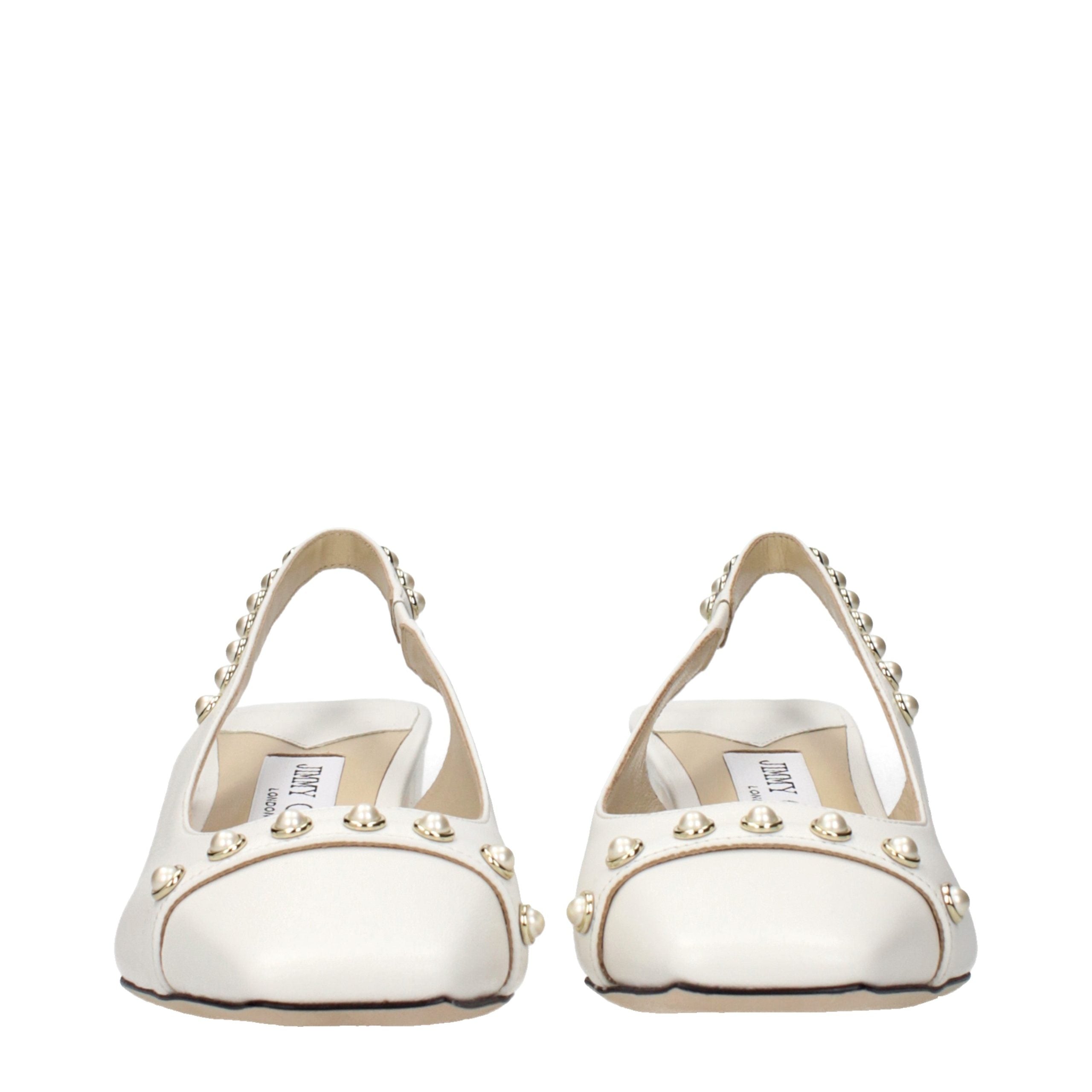 Jimmy Choo White Leather Sandals - Luxury Boutique Co