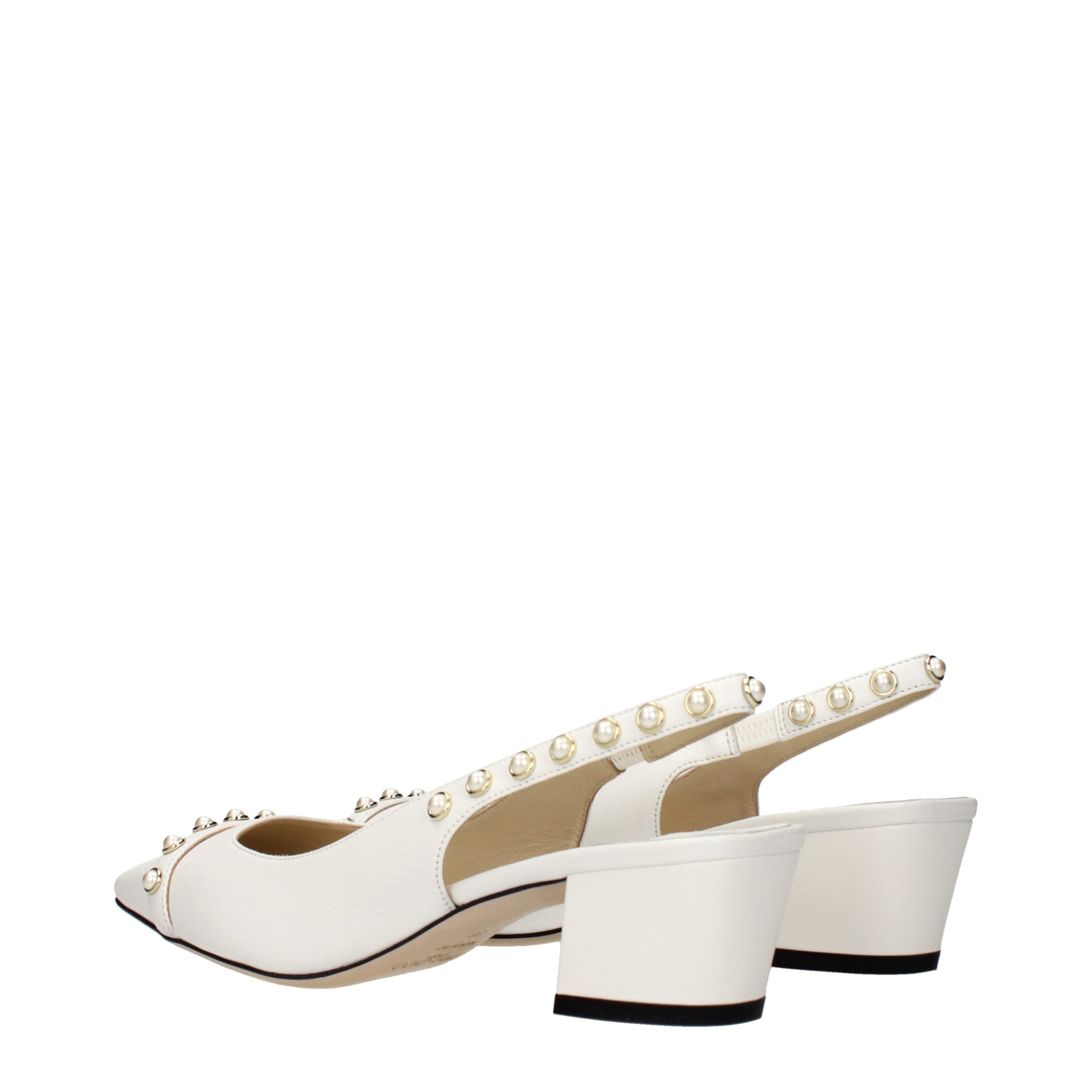 Jimmy Choo White Leather Sandals - Luxury Boutique Co