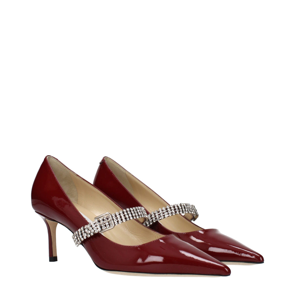 Jimmy Choo Red Leather High Heel Pumps - Luxury Boutique Co