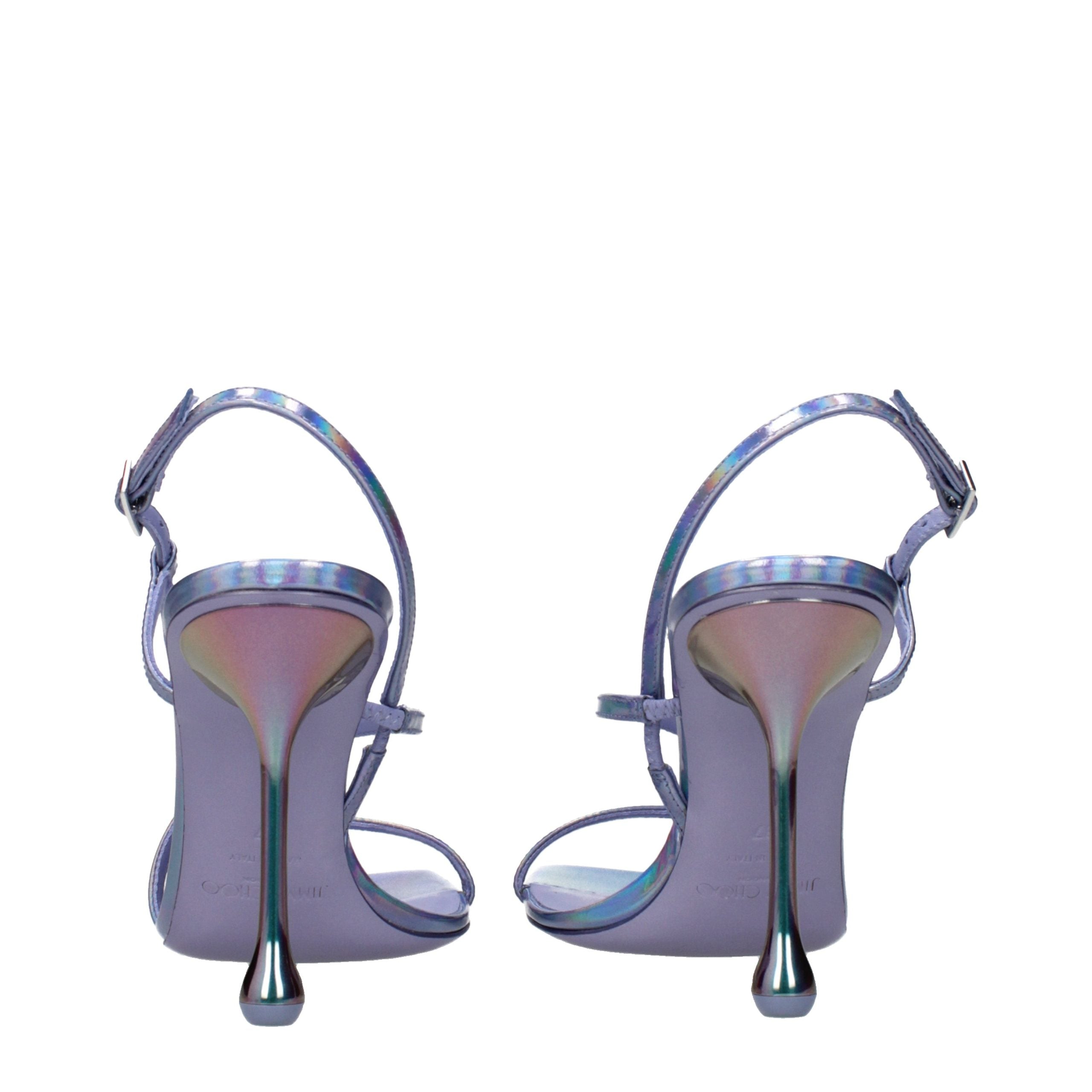 Jimmy Choo Purple Leather Stiletto Heel Sandals - Luxury Boutique Co
