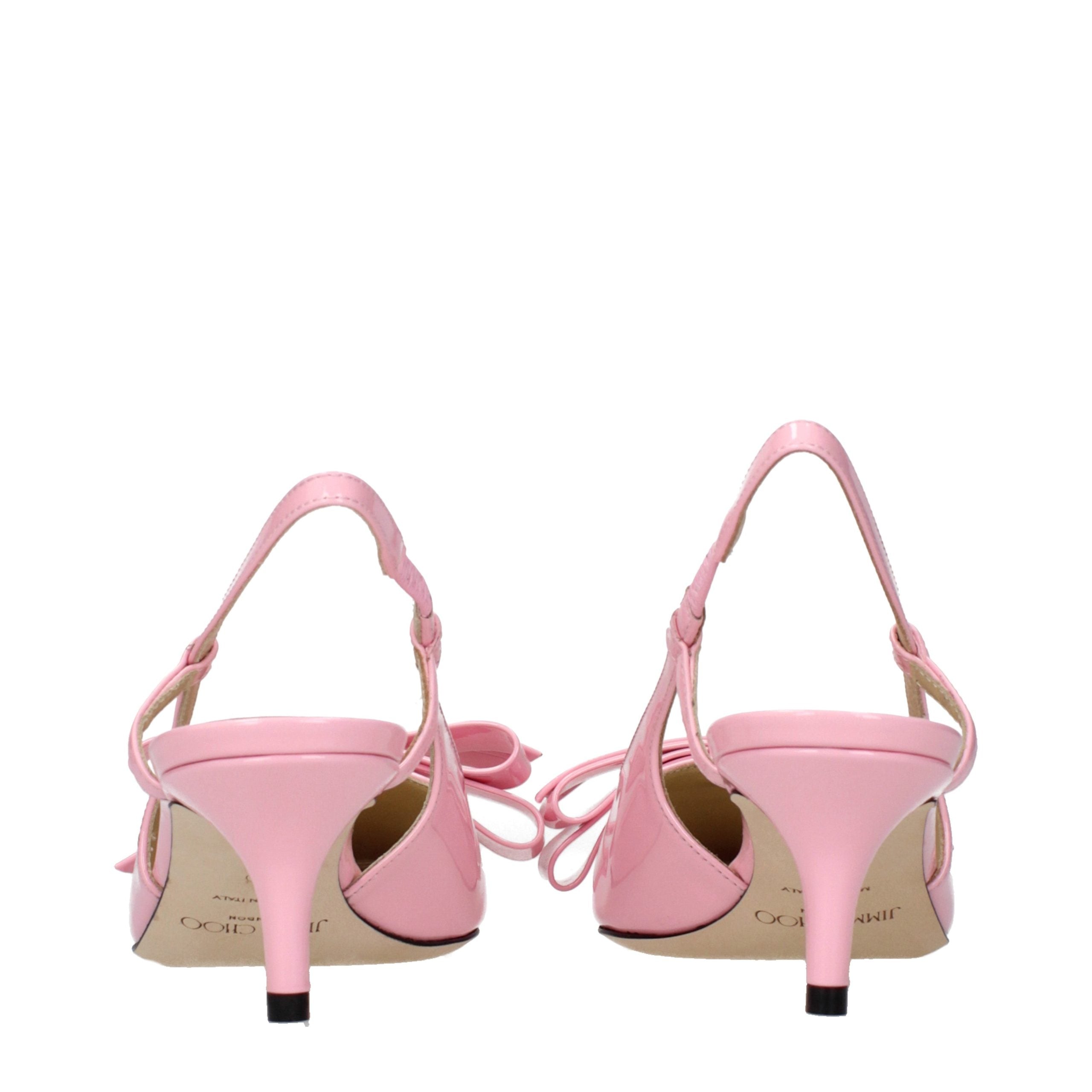 Jimmy Choo Pink Leather Stiletto Heel Sandals - Luxury Boutique Co