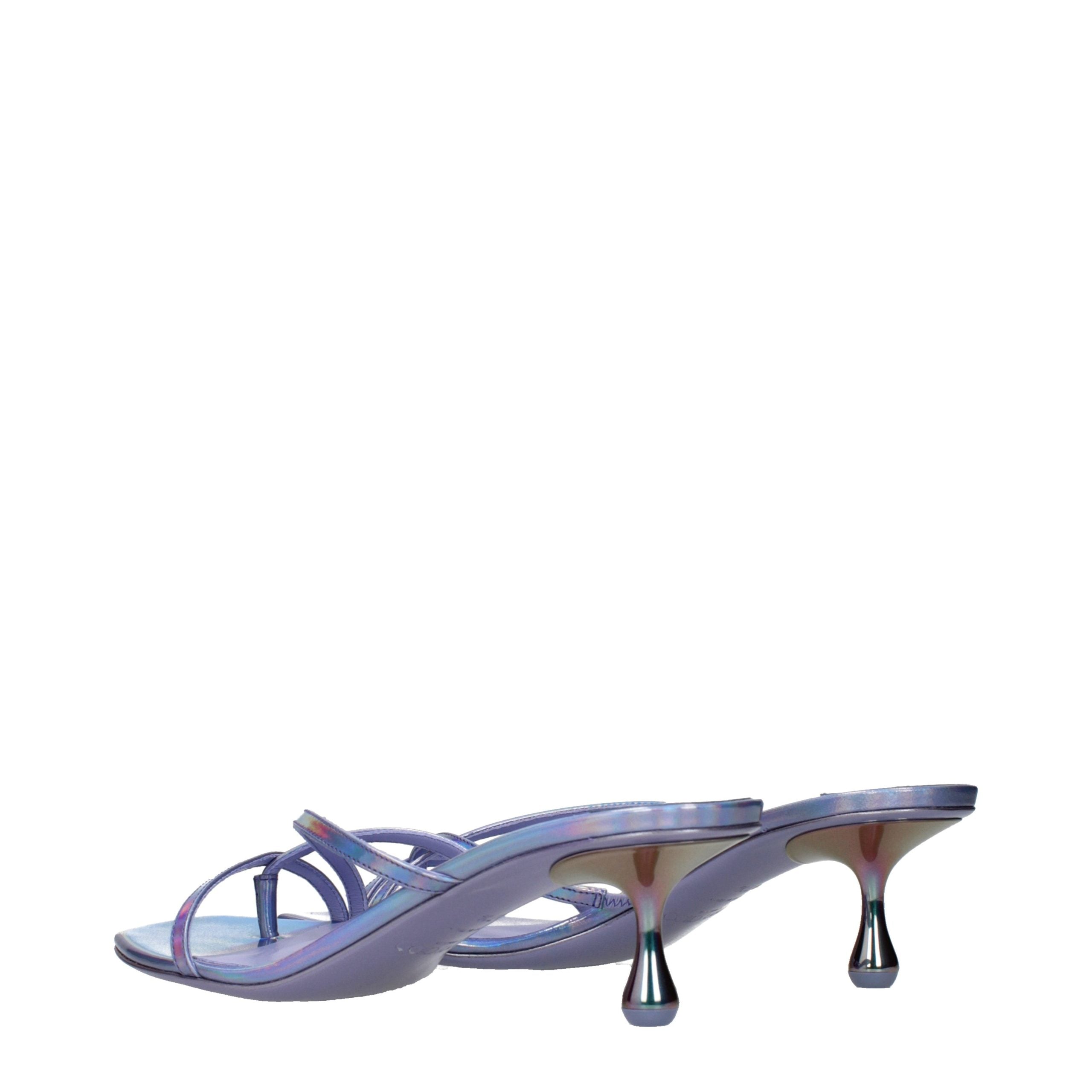 Jimmy Choo Purple Leather Flat Sandals - Luxury Boutique Co