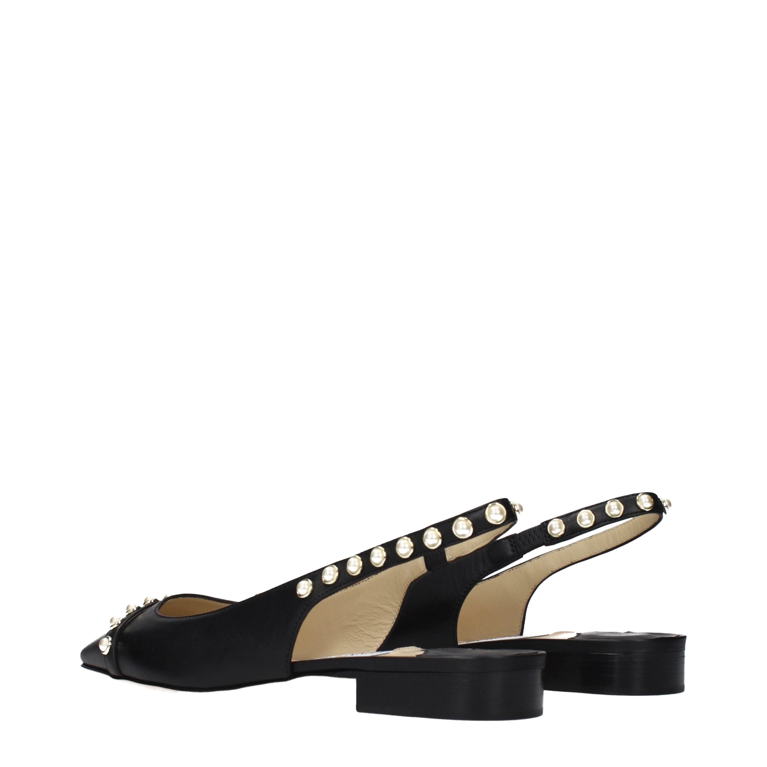Jimmy Choo Black Leather Flats - Luxury Boutique Co