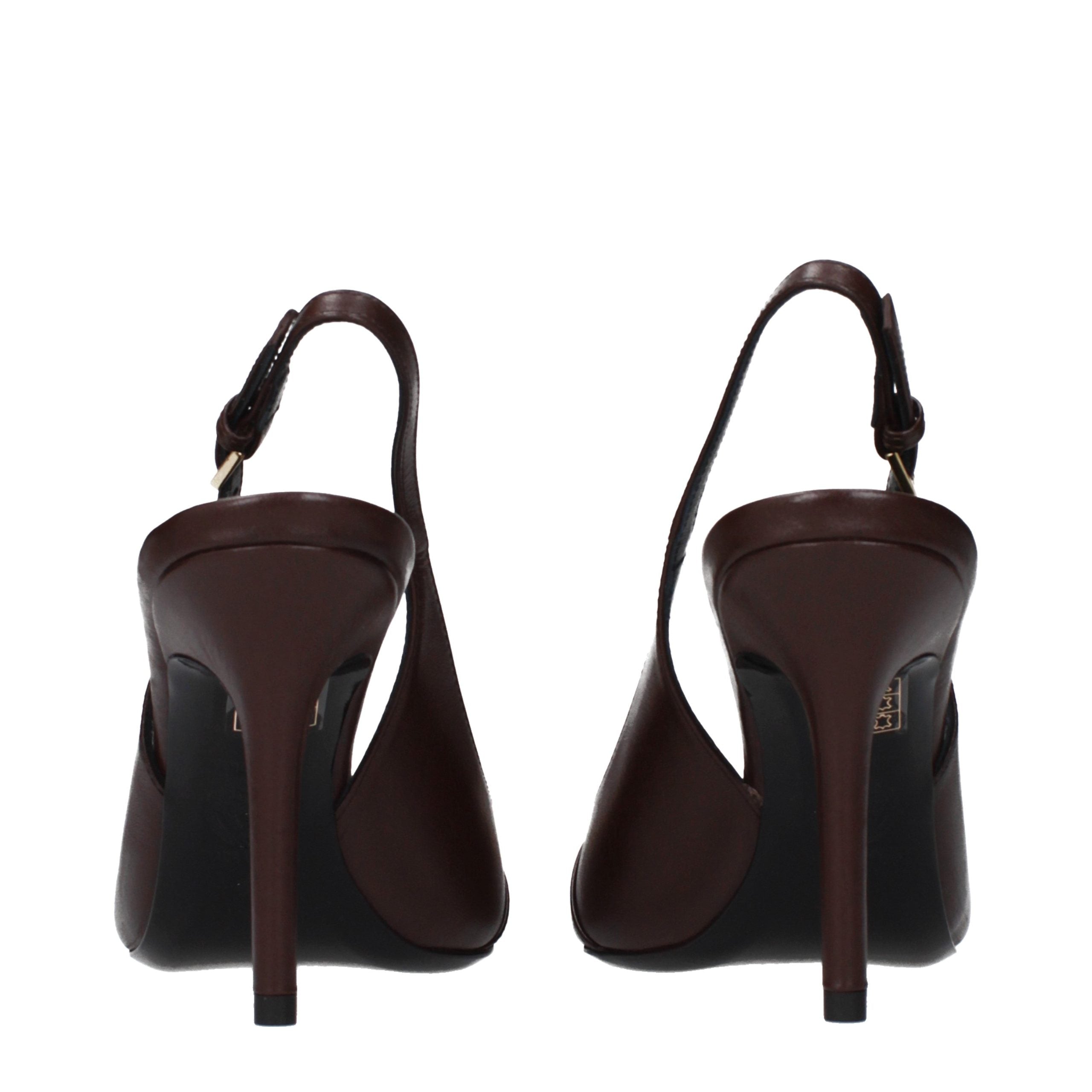 Versace Brown Leather High Heel Pumps - Luxury Boutique Co