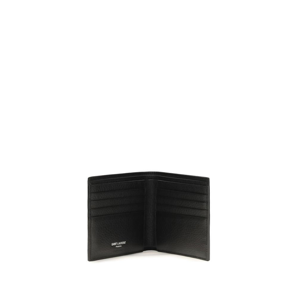 Saint Laurent Black Calf Leather Bos Taurus Wallet - Luxury Boutique Co