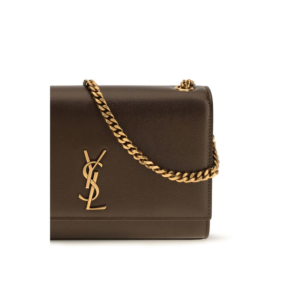 Saint Laurent Brown Calf Leather Bos Taurus Shoulder Bag - Luxury Boutique Co