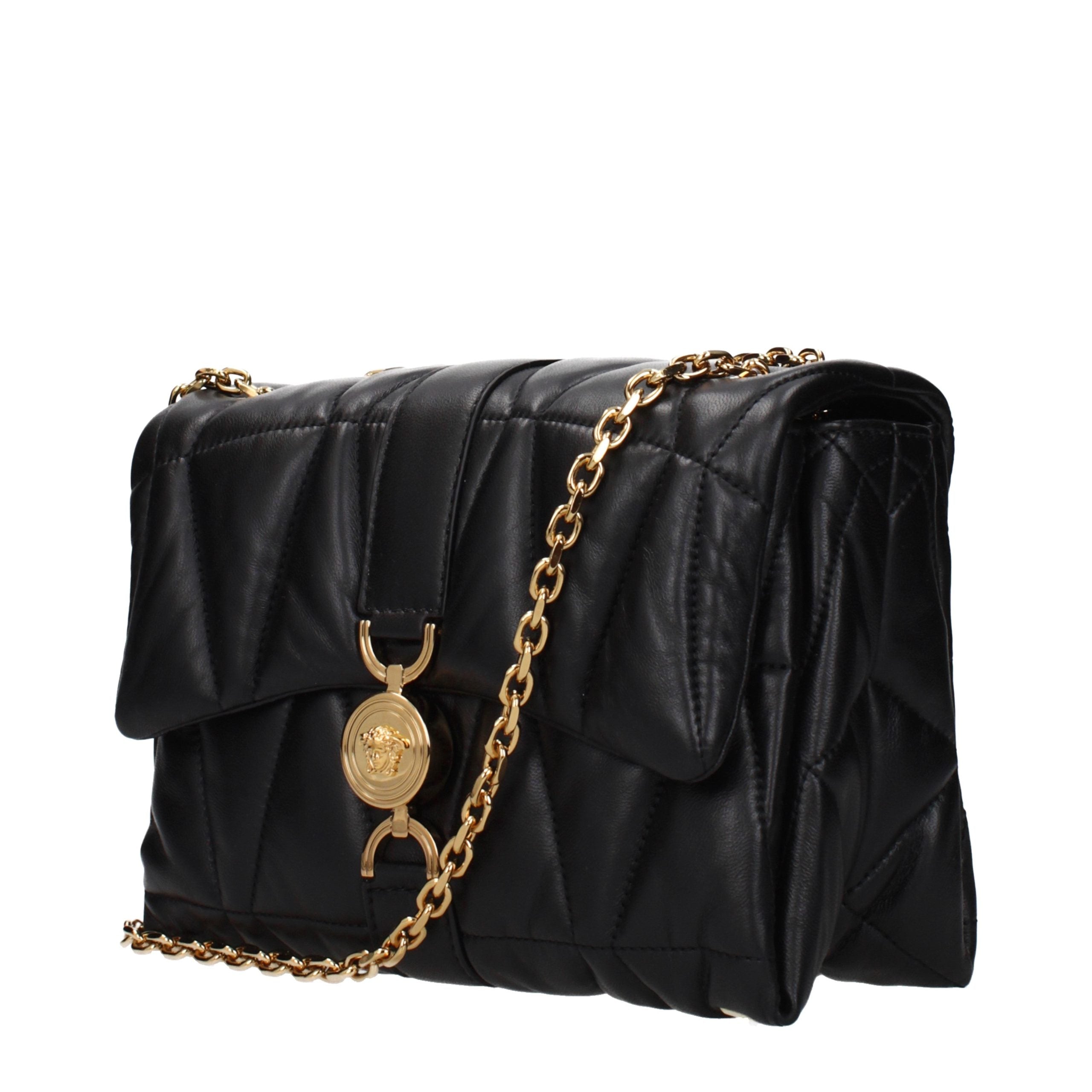 Versace Black Leather Shoulder Bag - Luxury Boutique Co