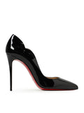 Christian Louboutin Black Patent Leather Hot Chick Pumps 100 - Luxury Boutique Co