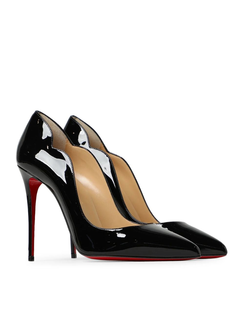 Christian Louboutin Black Patent Leather Hot Chick Pumps 100 - Luxury Boutique Co