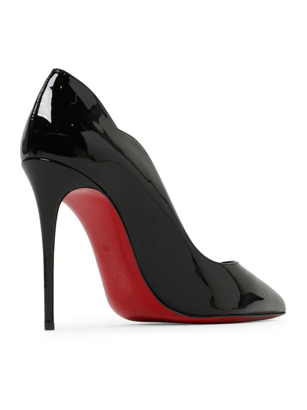 Christian Louboutin Black Patent Leather Hot Chick Pumps 100 - Luxury Boutique Co