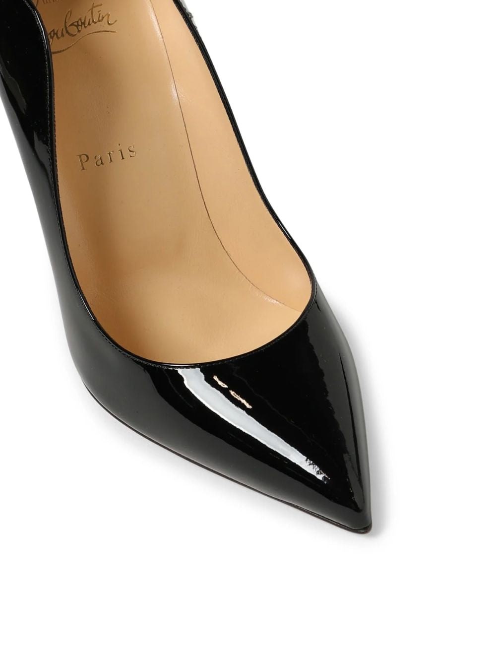 Christian Louboutin Black Patent Leather Hot Chick Pumps 100 - Luxury Boutique Co