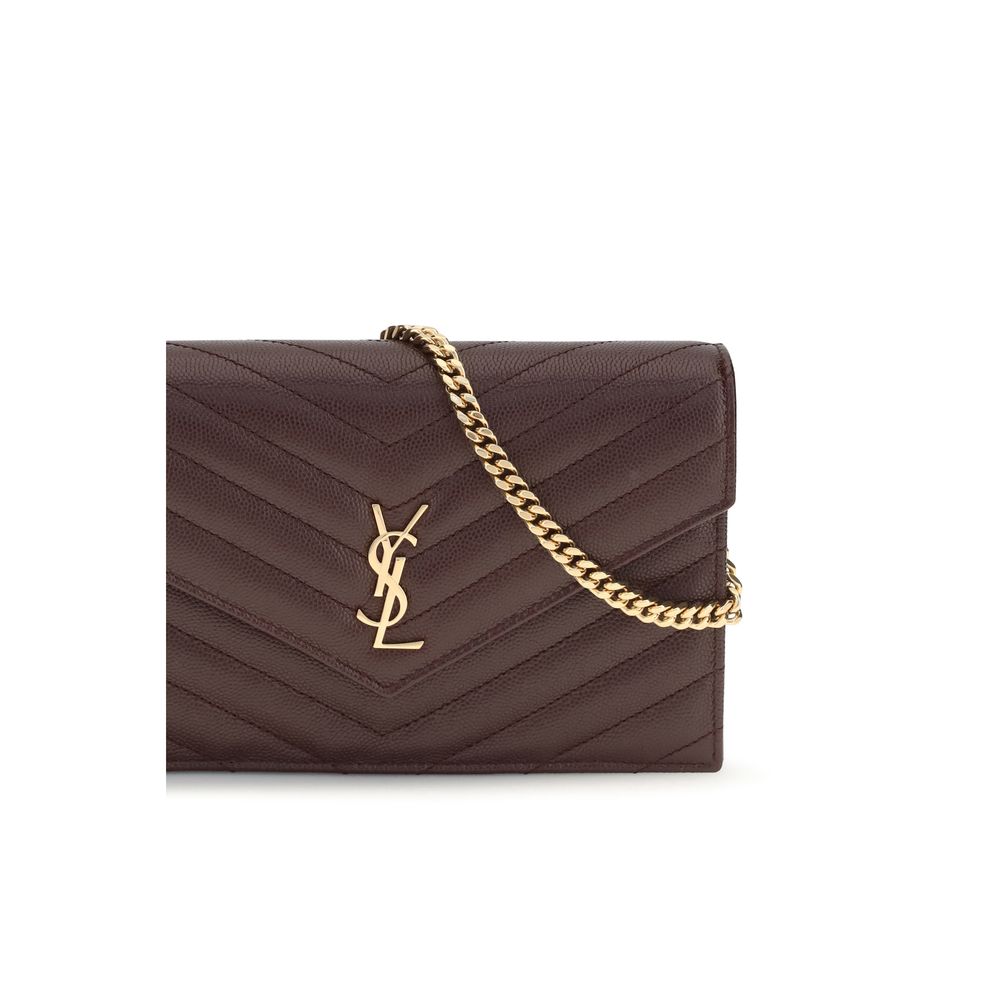 Saint Laurent Bordeaux Calf Leather Bos Taurus Clutch Bag - Luxury Boutique Co